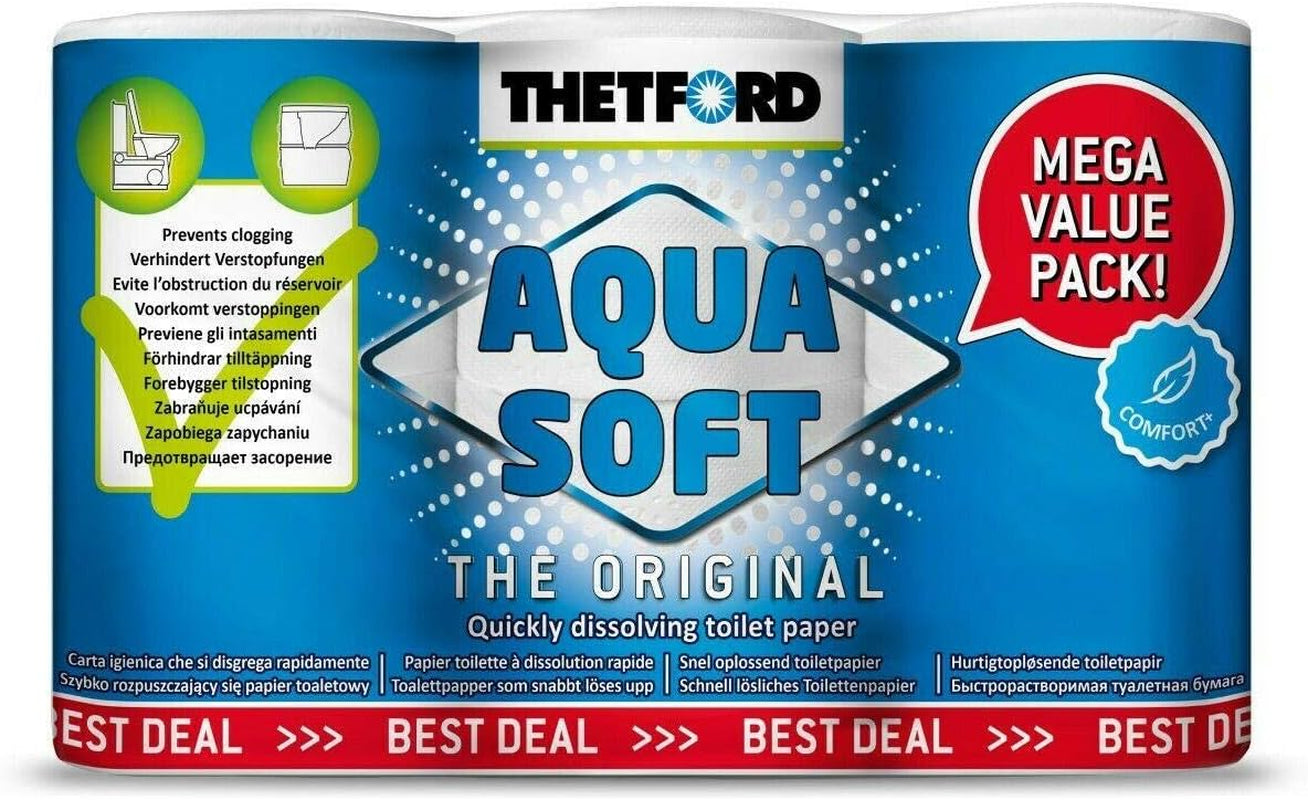 Aqua Soft Toalettpapper Bärbart Toalettpapper 4 rullar/flaskor Campingtoaletter Utomhuscampingtoalettpapper