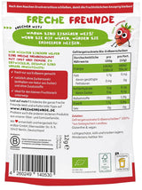 FRECHE FREUNDE Ekologiska jordgubbschips, frystorkade fruktchips, naturlig skivad torkad frukt utan tillsatt socker, vegan, laktosfri, glutenfri, paket med 12 (12 x 12g)