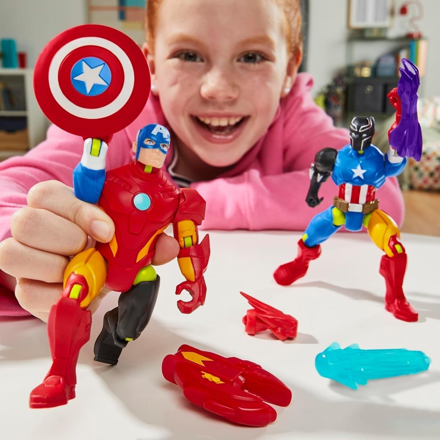 Mixmashers Marvel Captain America Avengers Mix-och-matcha actionfigurer och tillbehör Actionfigurer Naty Shop