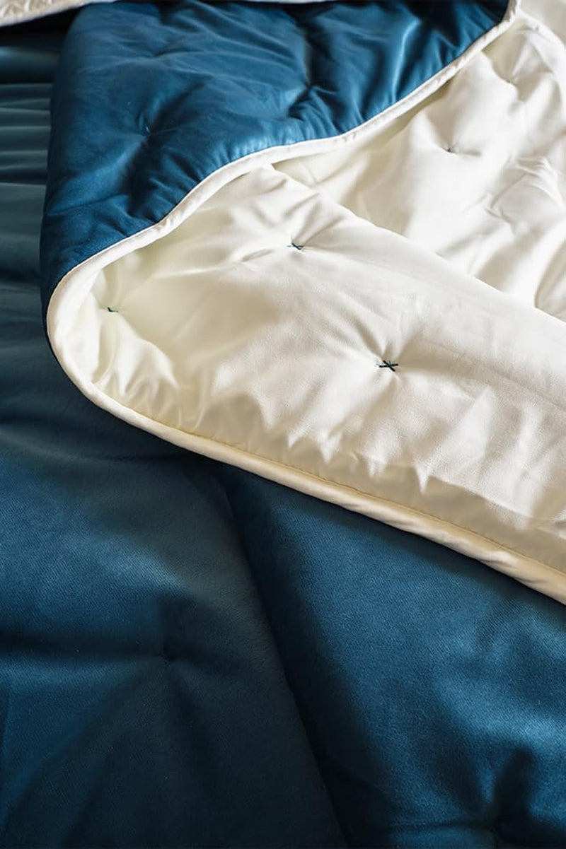 Toison D'Or Denali täcke, 180 Cm X 240 Cm, påfågel, blå Täcken och täcken Naty Shop