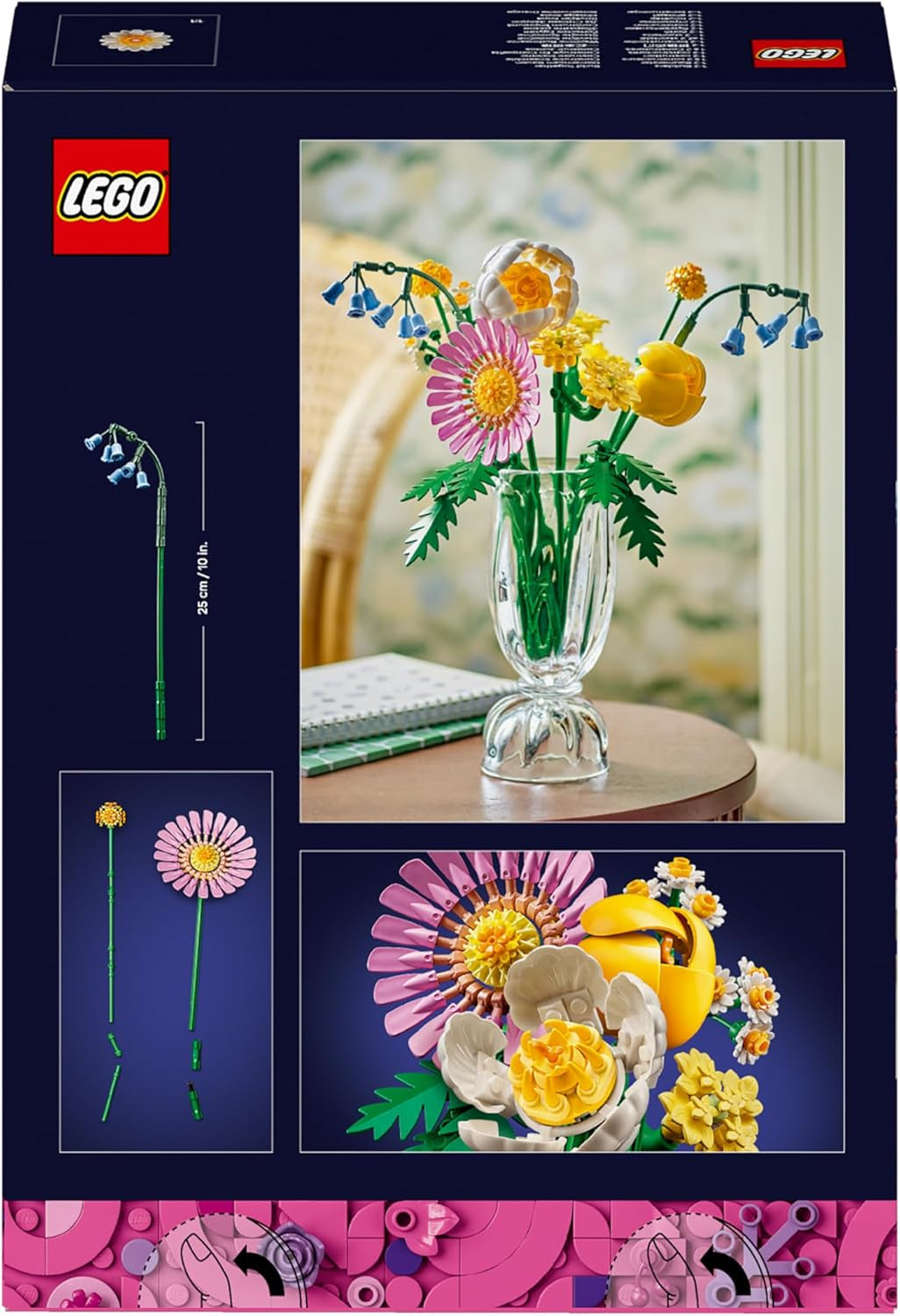 LEGO Botanicals Liten sommarbukett - Byggsats med konstgjorda blommor - Inkl. blåklockor, smörblommor, tulpaner - Presentidé för kvinnor, mammor och män - 10347 Byggset Besuche den LEGO-Store
