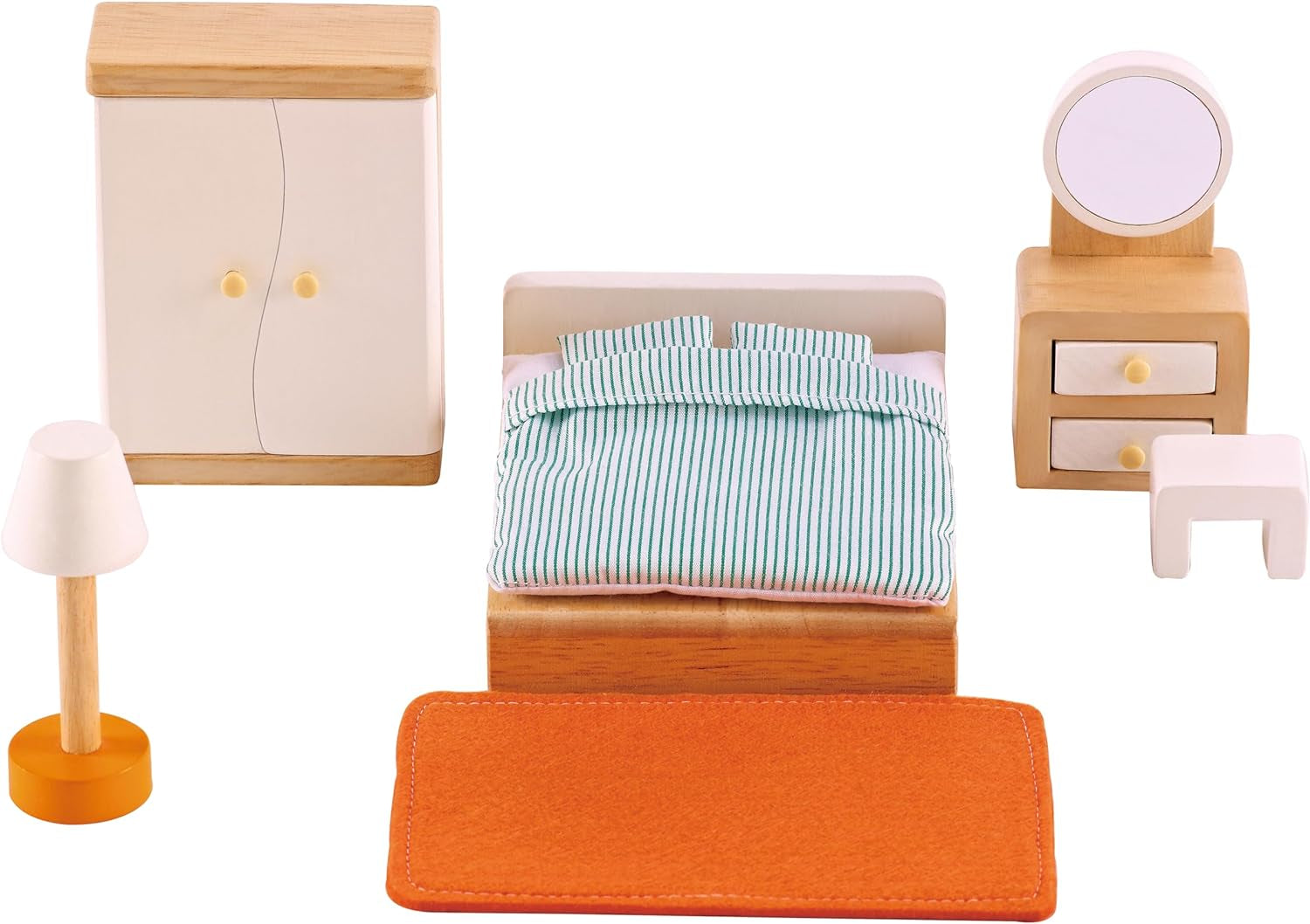 Hape E3459 - Barnrum, små dockskåp Naty Shop Sovrum