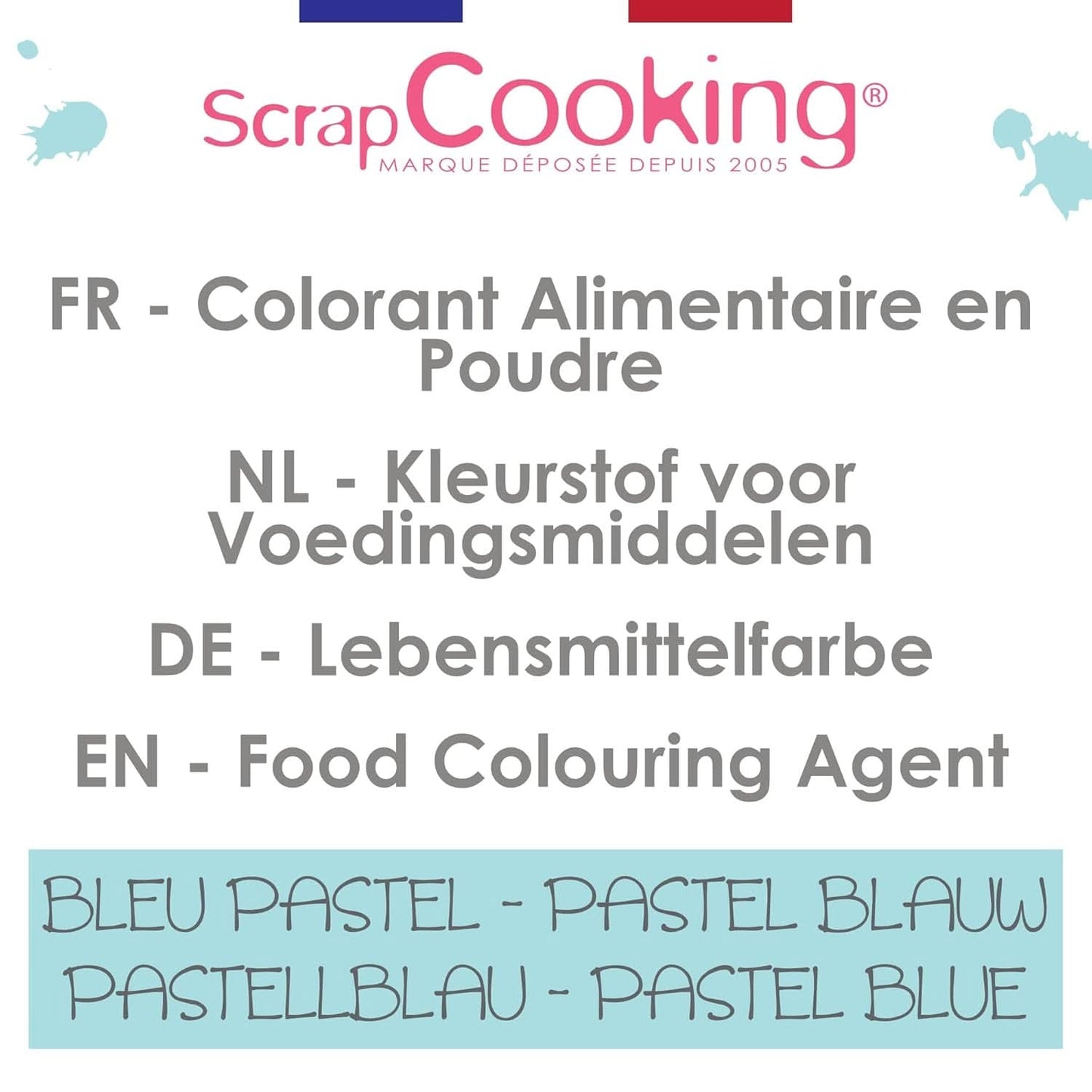 Scrapcooking, pulvermatfärg, pastellblått, 5 gram Naty Shop