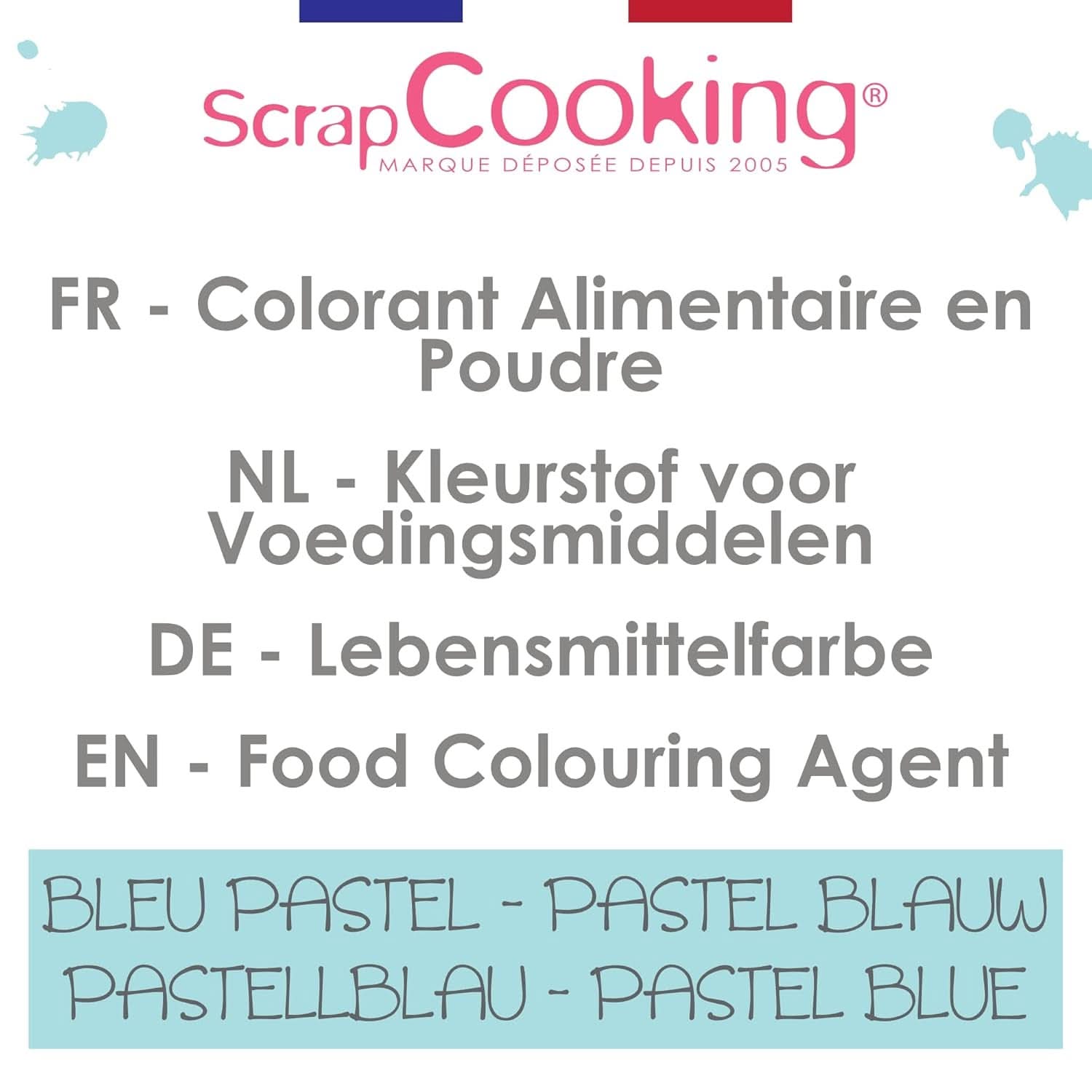Scrapcooking, pulvermatfärg, pastellblått, 5 gram Naty Shop