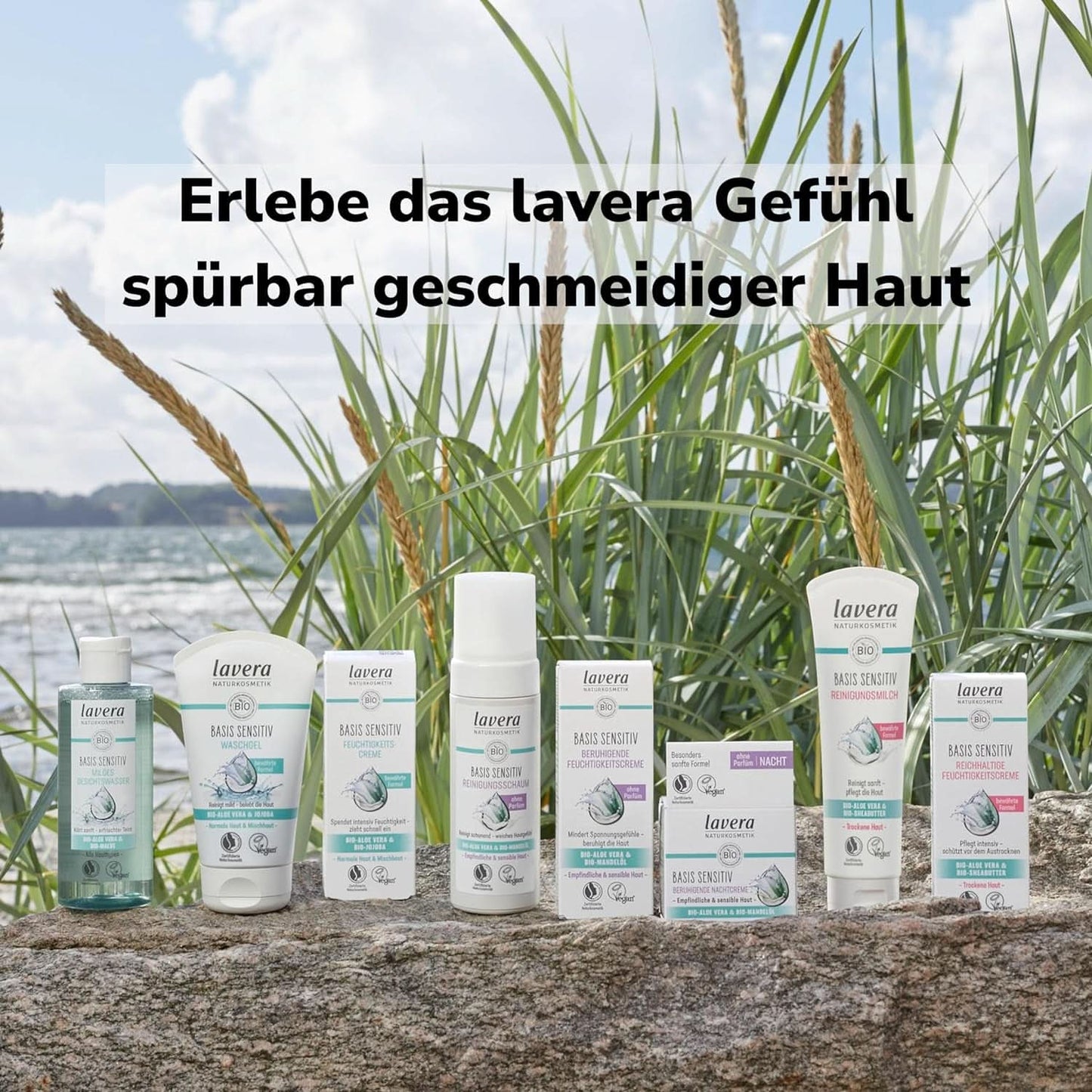Lavera Basis Sensitiv, intensivvård för torr hud med Aloe Vera och mandelolja, 150 ml Naty Shop