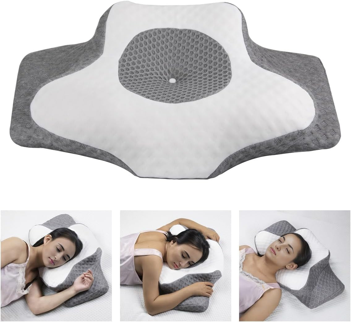 Topmener Memory Foam ortopedisk kudde, justerbar nackkudde, fjärils ergonomisk ortopedisk kudde för nackstöd under sömnen, sovkudde för rygg- och magsömnarna Cervikala ortopediska kuddar Naty Shop Standardtitel