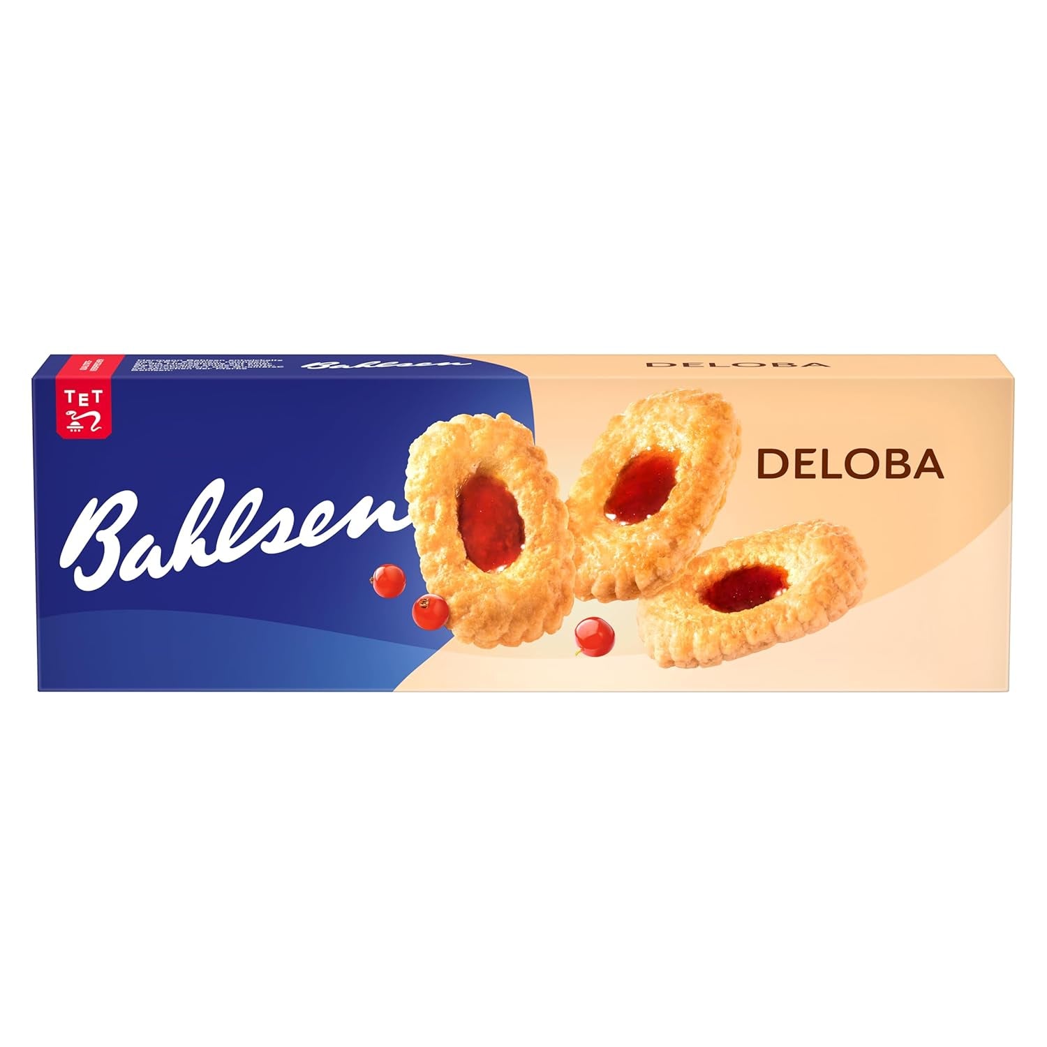 Bahlsen Deloba - 1 förpackning - Smördeg av svarta vinbär och körsbär (1 x 100 g)