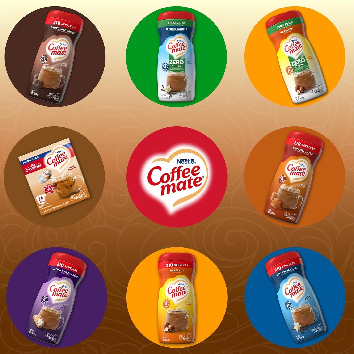Nestlé Coffee-Mate Original Flüssige Kaffeesahne (24x11ml) USA-Import!