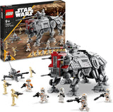 LEGO Star Wars At-Te Walker Mobilleksaksmodell Minifigur Set Inklusive 3 Clone Troopers, Battle Droider och Dwarf Spider Droid 75337 Byggset Besuche den LEGO-Store Single
