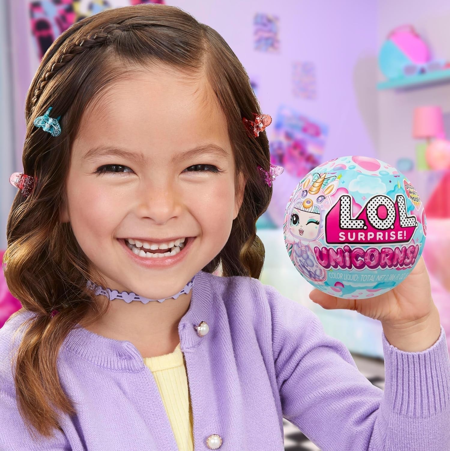 LOL Överraskning! Unicorns Tots - Innehåller 1 docka med klar kropp och lavalampeffekt, bepansrad förpackning, 8 samlardockor med 2 färgglada blandningar, för åldrarna 4 och uppåt