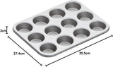 Bakplåt för köksmuffins, non-stick lock, rymmer 12 muffins, 35 cm X 27 cm Naty Shop bakformar och plåtar