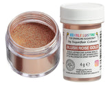 Ätbar matfärg Sugarflair Luster Blush Rose Gold - Ätbart lysterpulver för kakor, muffins, choklad, bakverk, desserter, glass, drycker, cocktails och mer - 4g