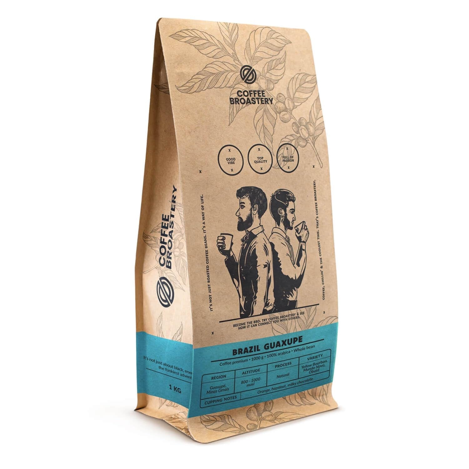 Set med kaffebönor 3x1kg 3000g | Brasilianska Guaxupe | Brasilianskt kaffe | Specialkaffe | Nystekt | Hantverksmässigt kaffebageri