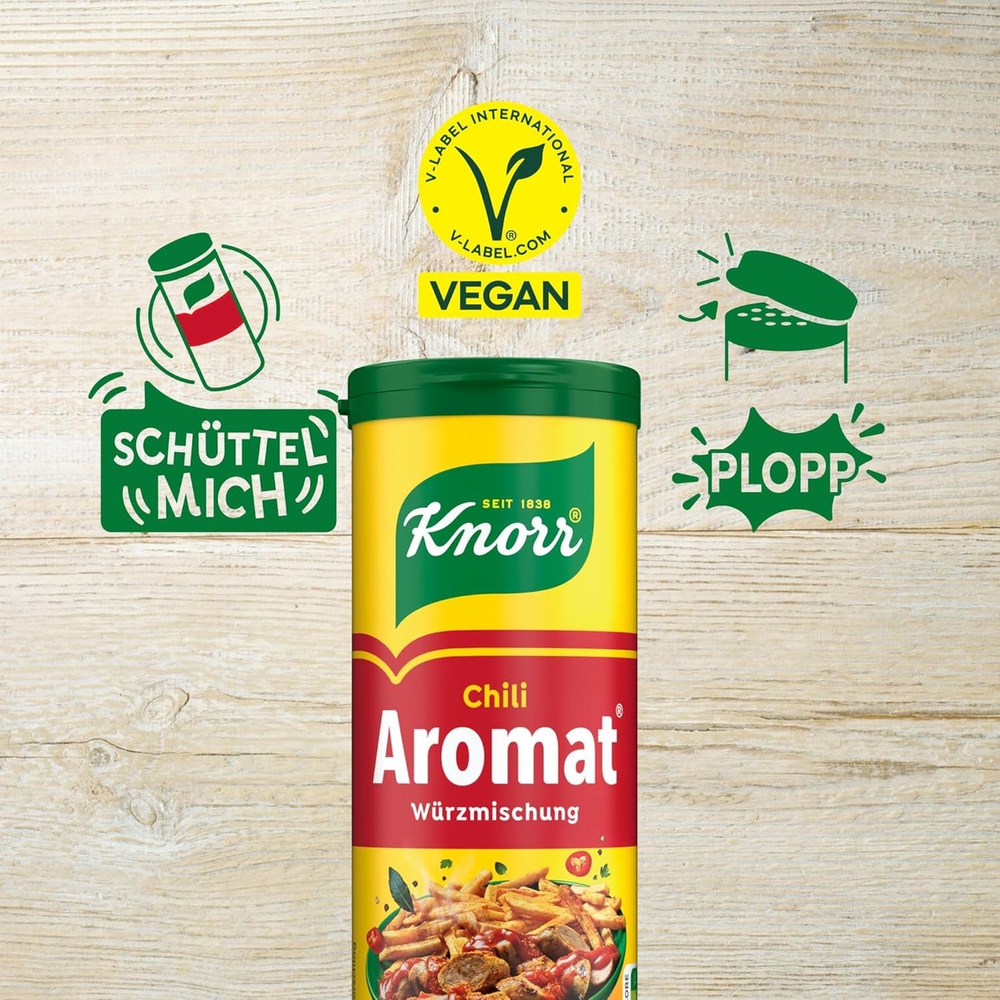 Knorr Würzmischung Chili Smaksatt för snabba rätter att krydda och krydda potatis, pasta, grönsaker med mera 90 g