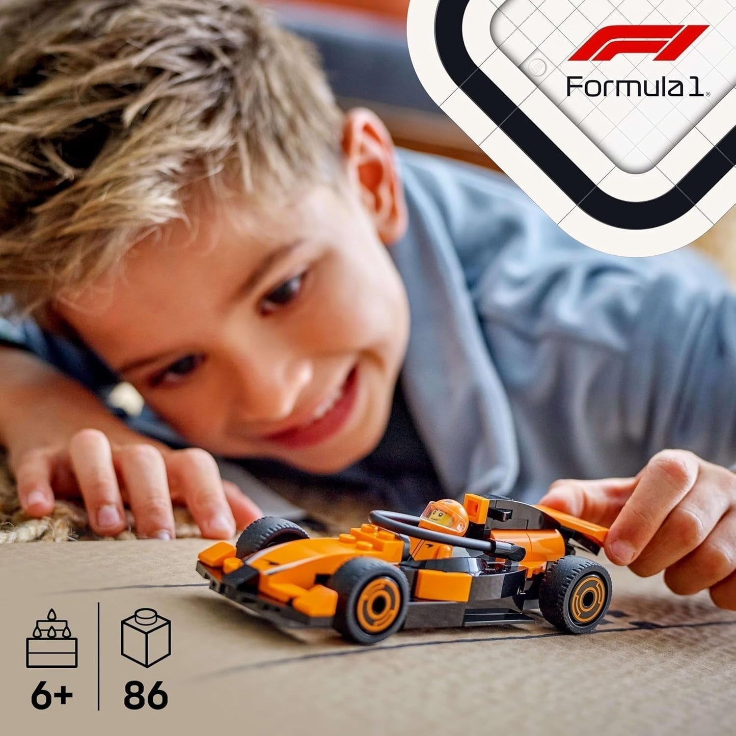 LEGO City F1 Racer med Mclaren racerbil - Formel 1 leksaksmodell med racerbil och minifigur - liten present till pojkar och flickor från 6 år eller motorsportfantaster 60442 Byggset Besuche den LEGO-Store