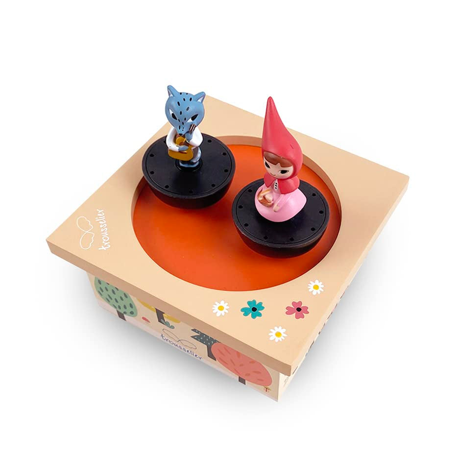 Byxa - Rödluvan - Dansmusikdosa - Speldosa - Idealisk födelsedagspresent - 2 löstagbara figurer - Lätt att hantera - Vårmusik av Vivaldi - Färg Flerfärgad, S95095, Stora babyleksaker Naty Shop