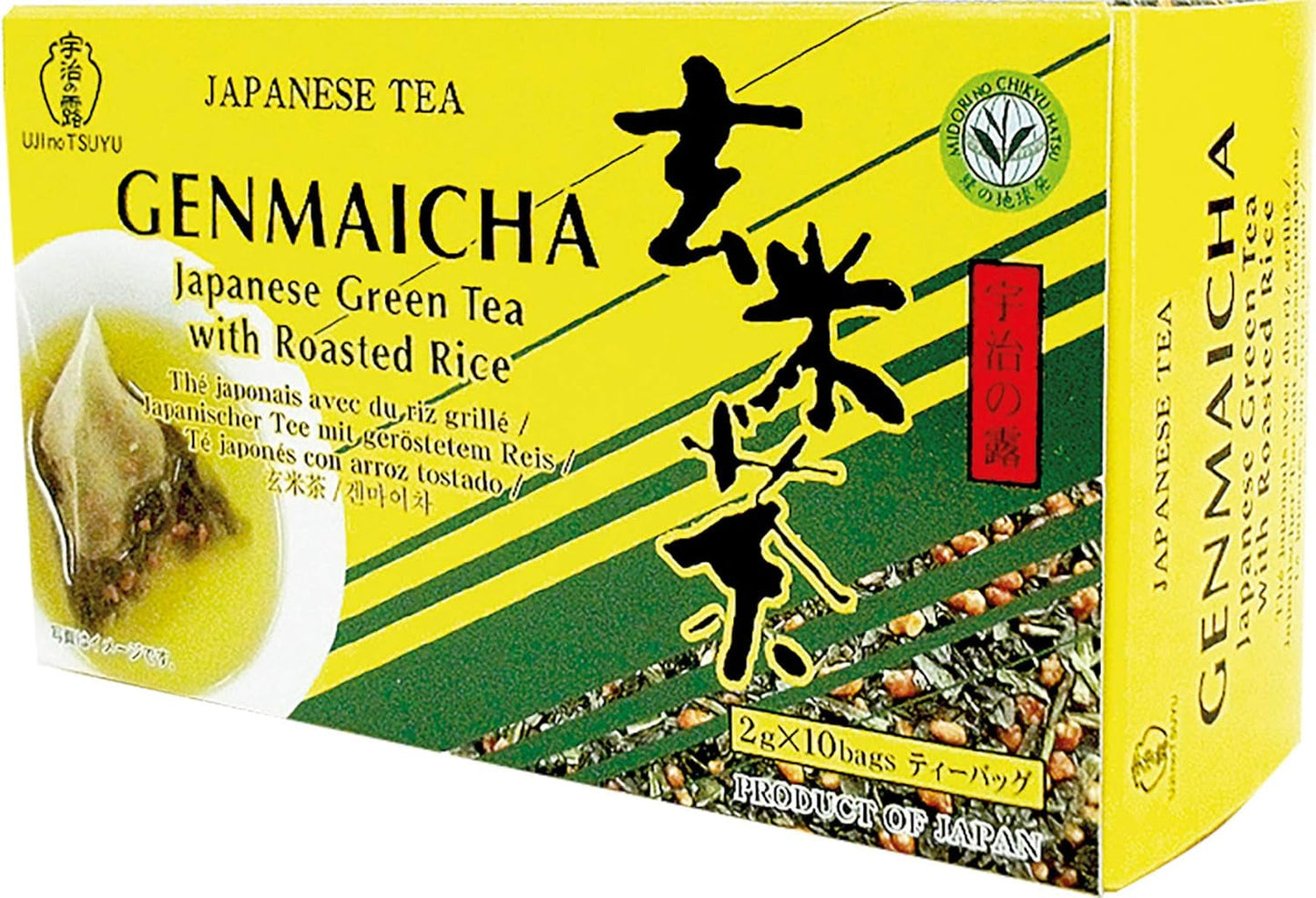 Grönt te med rundrostat ris, Genmaicha (1 x 20 g - 10 påsar à 2 g vardera)