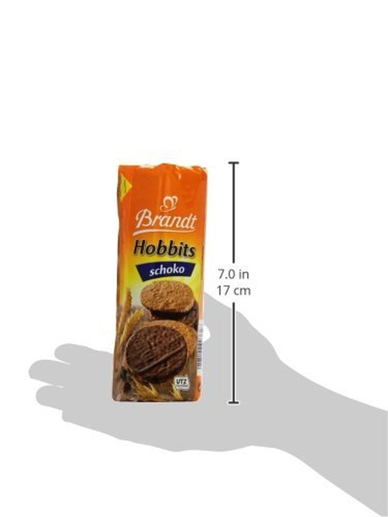Brandt Hobbits Choklad 265g Pack - Krispiga fullkornschoklad Havregrynsbiskvier - Knäckig deg för hela familjen - i en praktisk kexrulle