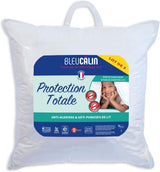 Bleu Câlin set med 2 anti-kvalster, anti-bug kuddar, fluffig komfort, 60 X 60 Cm, mikrofiberöverdrag, fullt skydd, vita Naty Shop standardkuddar