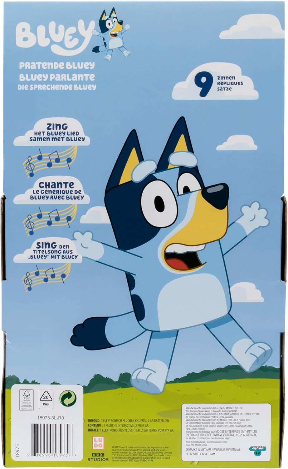 BLUEY pratar plysch