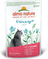 almo nature Functional Urinary Help - Våtfoder för vuxna katter med lax - Stödjer urinvägarnas hälsa - 30 påsar à 70 g vardera
