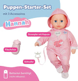 BABY Born Hannah Play with Me - Babydocka med 5 funktioner - Mjuk materialkropp inklusive tillbehör - 36 cm docka - Batteridriven - Lämplig för barn från 1 år