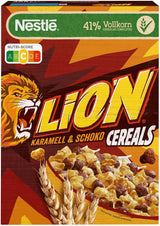 Cereal LION, Cereal choklad med kola och 41% fullkornsmjöl, förpackning 8 x 400 gram Cereal Naty Shop