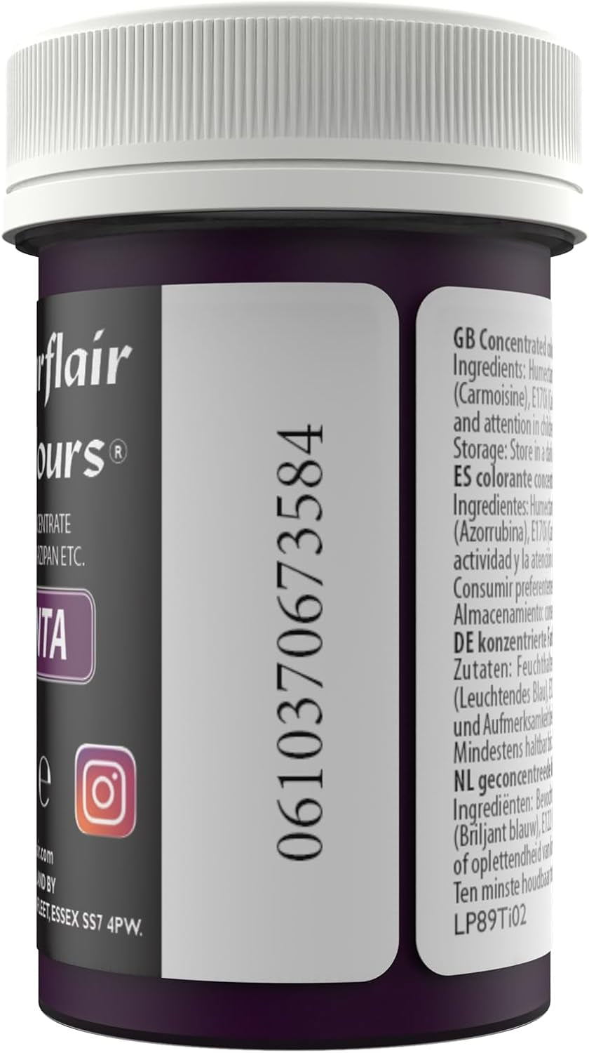 Sugarflair Pasta matfärgning Pastell Magenta, matfärg för pasta, fondant och marsipan, Spectral Concentrated Colors - 25g
