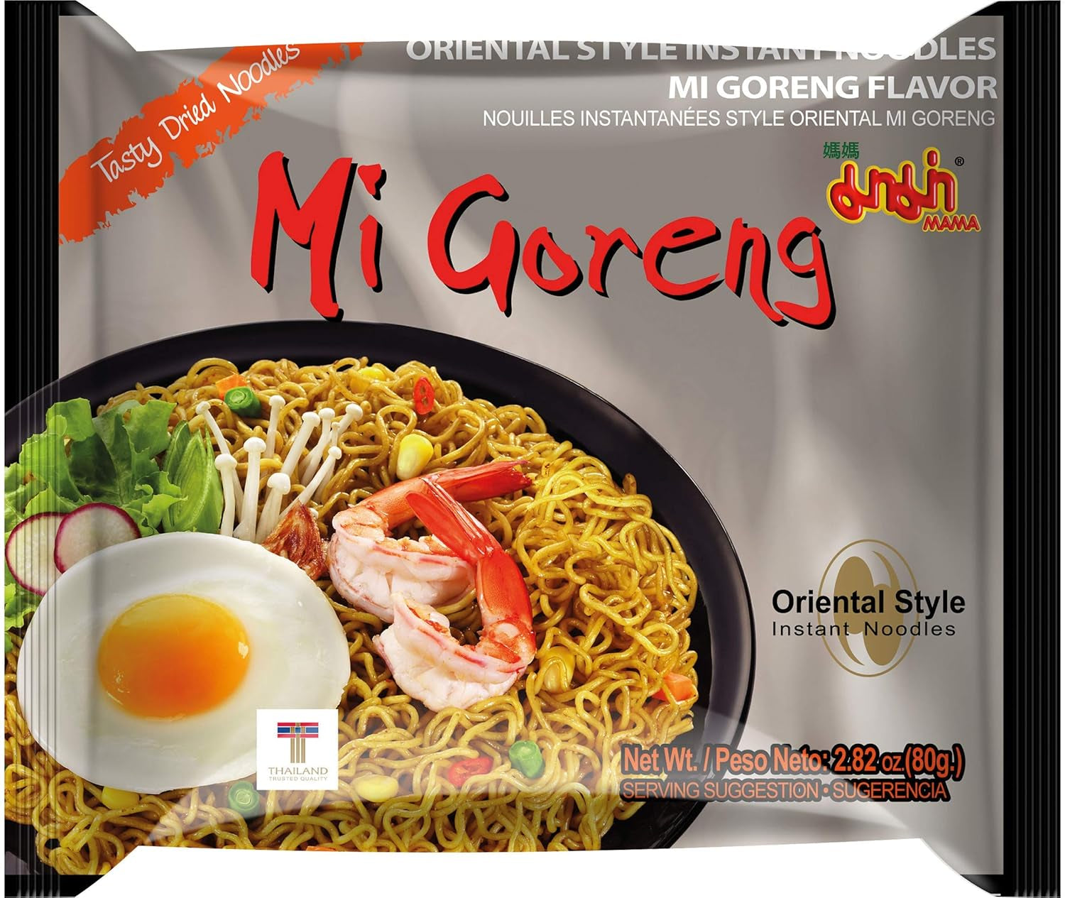Mama Mi Goreng Instant Nudlar 80 g Förpackning med 20 (20 x 80 g)