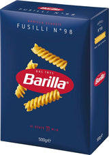 Barilla Pasta Classic Fusilli nr 98 från högkvalitativt durumvete, alltid al dente, Chili, Spaghetti, Fusilli, Penne, Italiensk, 500g