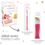 Scrapcooking - Set med 3 metallisk matfärgning - Matfärgning: guld, roséguld och rubin - Ätbar matfärg för bakning, kakor, kakor, kakor, choklad - 4019