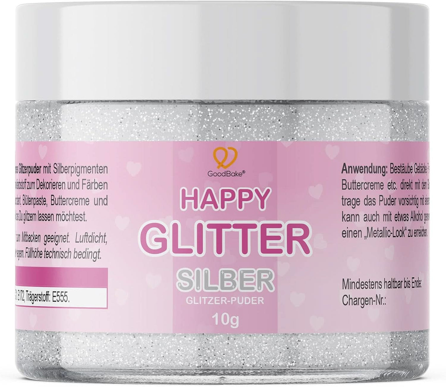 Goodbake Happy Glitter Gold - Ätbart matglitter, 10 gram Glitter Naty Shop Silver