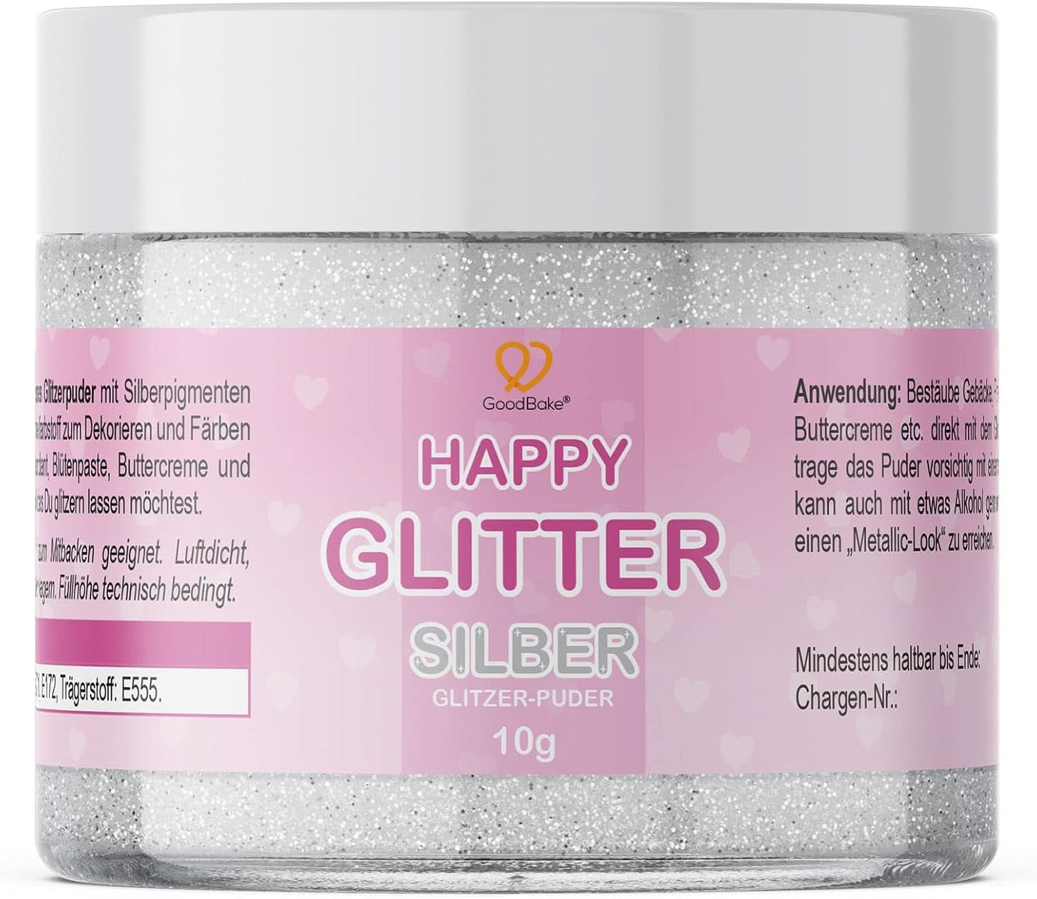 Goodbake Happy Glitter Gold - Ätbart matglitter, 10 gram Glitter Naty Shop Silver