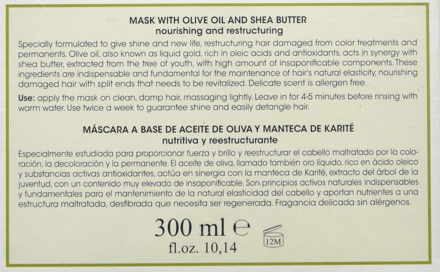 Oliva oil ansiktsmask - 300 ml Naty Shop hårmask