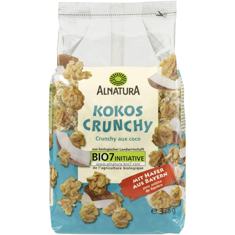 Ekologisk krispig müsli med kokos, 375 g