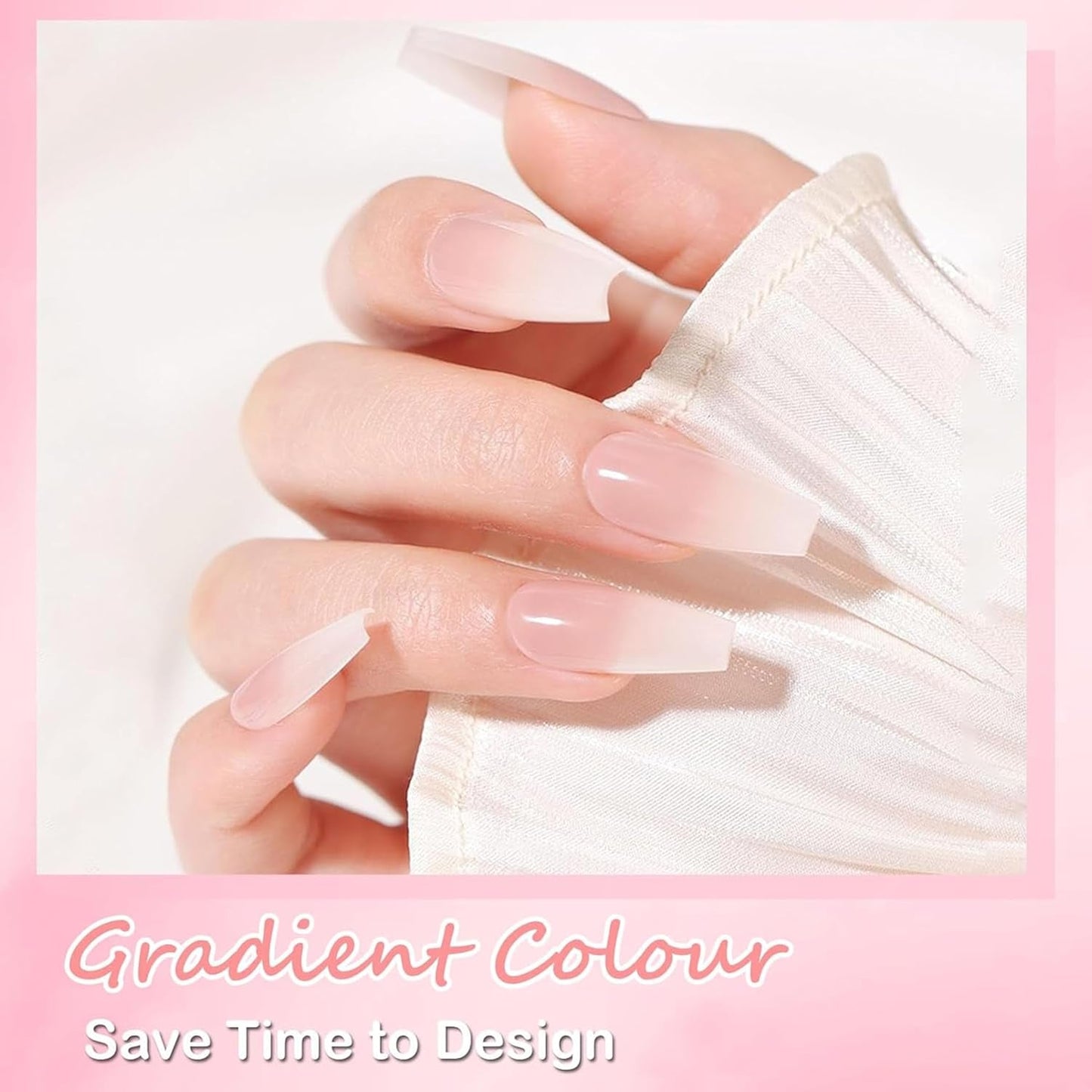 Ballerina lösnaglar set - 240 stycken Delikat lila rosa lösnaglar, heltäckande lim på lösnaglar, lösnagel tips set för manikyr och nagelkonst för kvinnor och flickor (lavendelrosa)