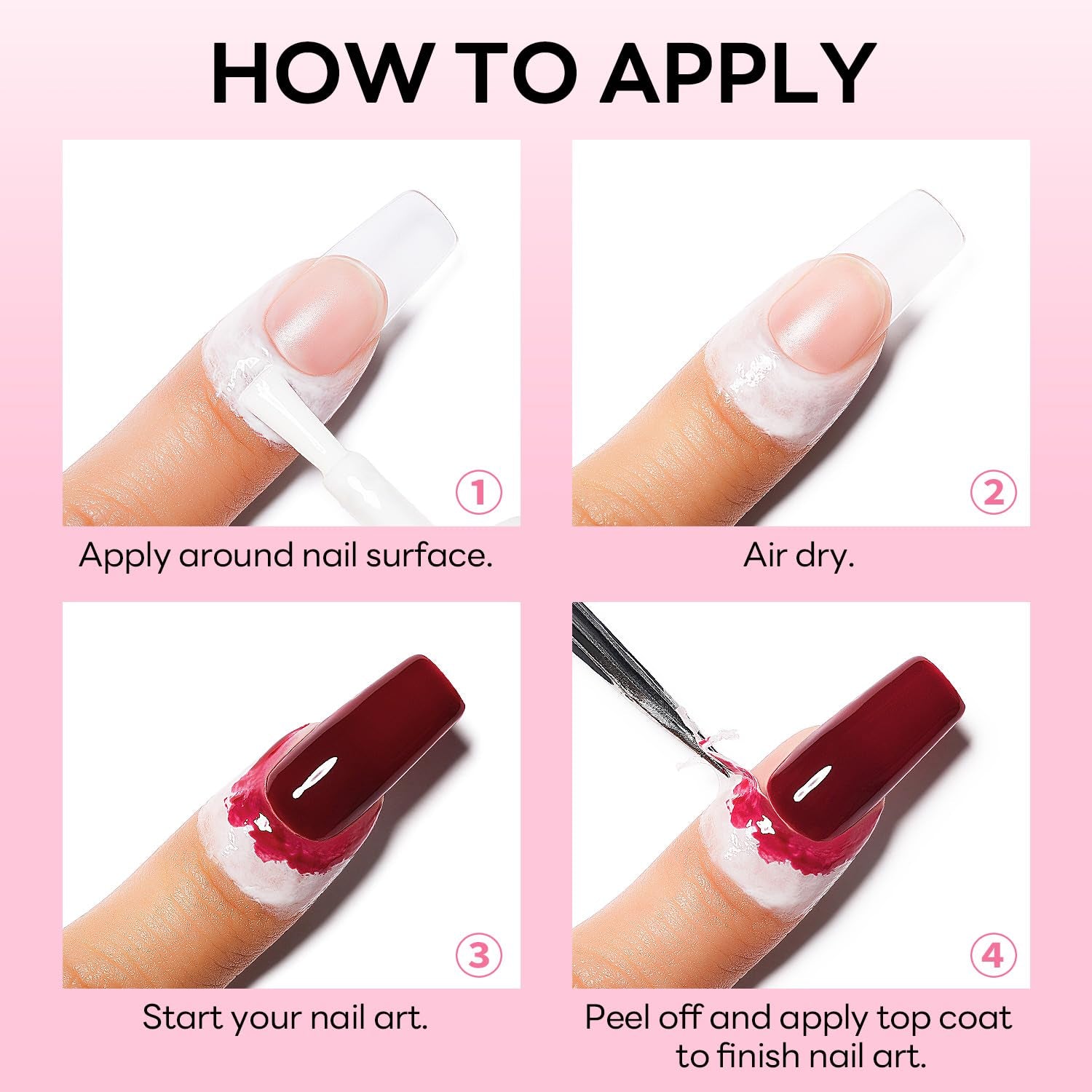 AIMEILI Latex Peel off Tape Nagelleck Korrektor Hautschutz Fingerskydd Für Nail Art Palisade Geruchlos Weiß 15Ml
