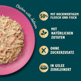 Lily's Kitchen Aus Naturichen Ingrediens hermestellung Zerkleinerte filéer i Gelee med Hühnchen och Lachs Ausgewachsen Nassfutter für Katzen 70 g Dos