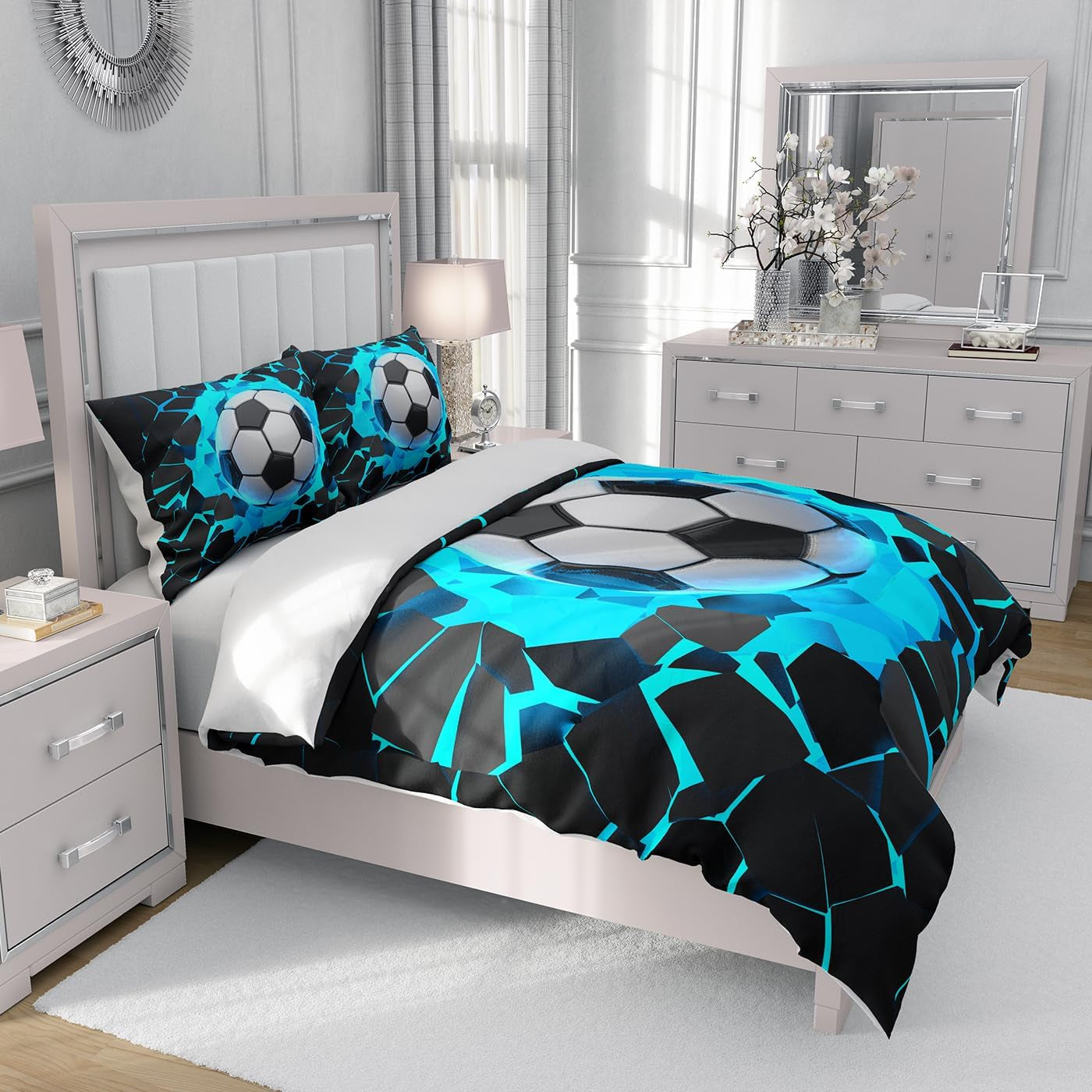 Barnsängkläder, fotboll, polyester mikrofiber Sängkläder - barn Naty Shop