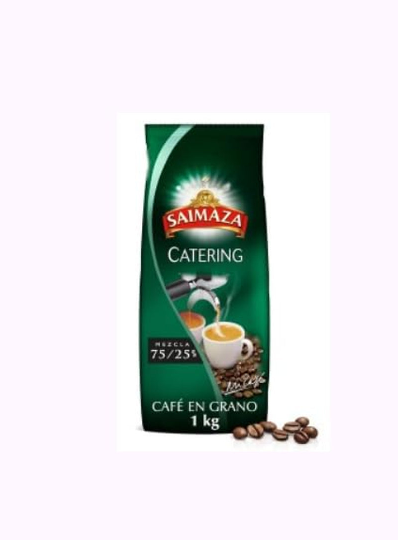 Kaffebönor för catering, premiumblandning av kaffebönor 75/25, 1 kg förpackning, för storkök och bulkkonsumenter. PAKET MED 2