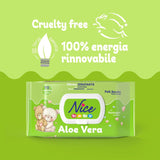 Rengöringsservetter för barn och bebisar - med aloe vera och arganolja - dermatologiskt testad - fysiologiskt pH-värde - maxiformat: paket med 72 våtservetter - Snyggt