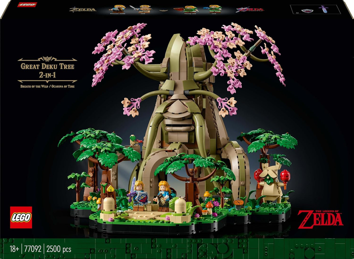 LEGO The Legend of Zelda Deku Tree 2-i-1 - samlarbit med Princess Zelda och 3 Link minifigurer - byggset för vuxna och presentidé för videospelsfans - 77092 Byggset Besuche den LEGO-Store