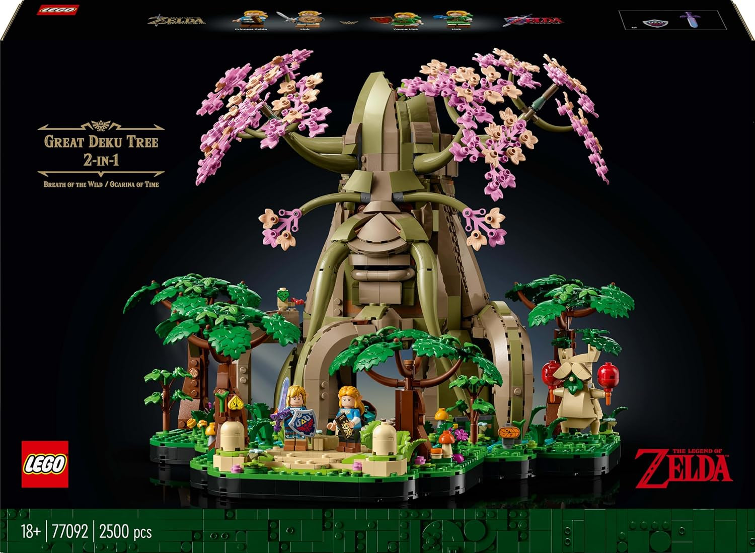 LEGO The Legend of Zelda Deku Tree 2-i-1 - samlarbit med Princess Zelda och 3 Link minifigurer - byggset för vuxna och presentidé för videospelsfans - 77092 Byggset Besuche den LEGO-Store