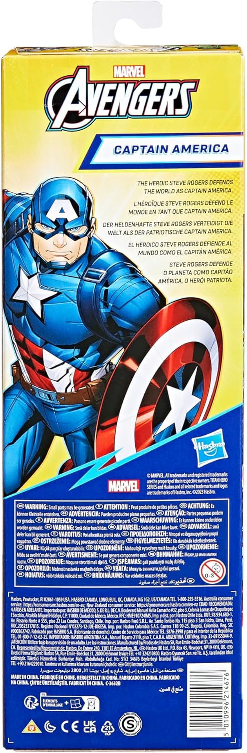 Marvel Avengers Titan Hero Series Blast Gear Captain America Actionfigur 30 cm stor leksak för 4+ år gammal Blå actionfigurer Naty Shop