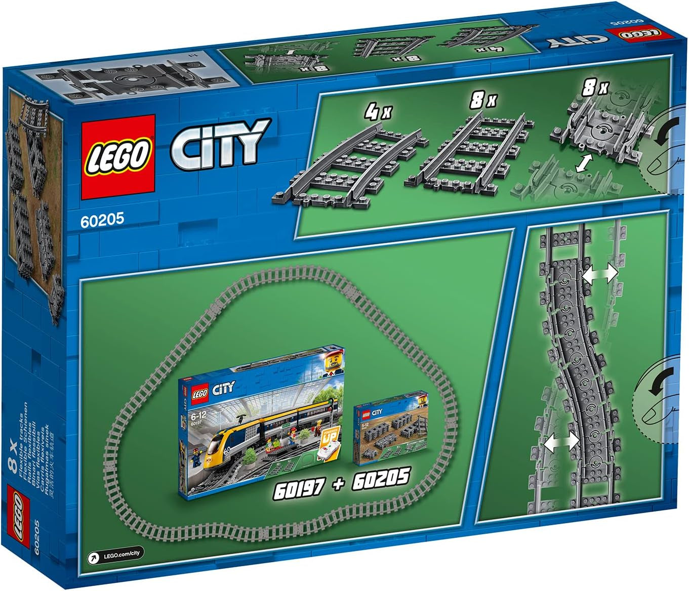 LEGO 60205 Stadsbanor 20 delar expansionsset för barn Pojkar och flickor Leksaksset Byggset Besuche den LEGO-Store