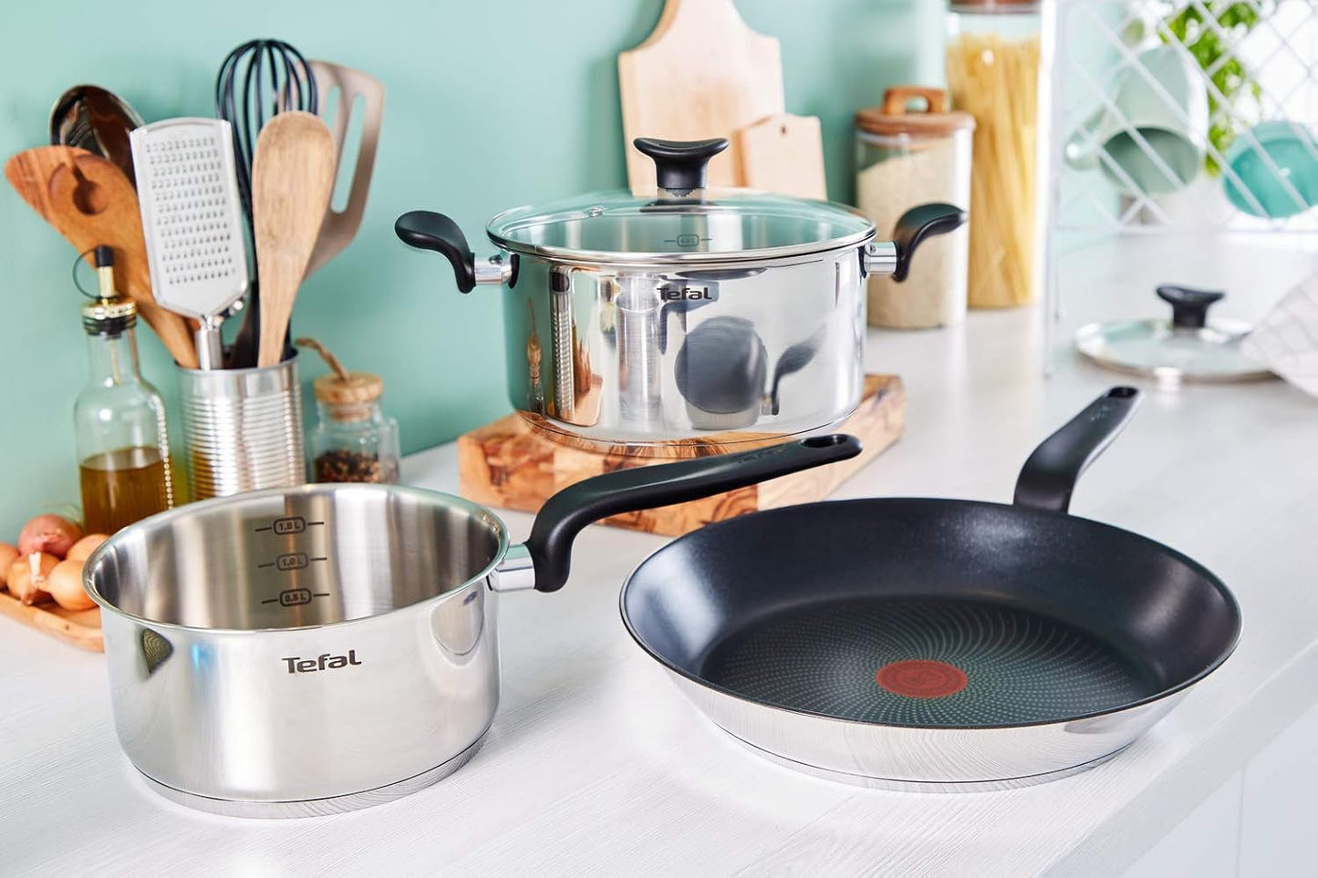 Tefal Huvudpanna 20 cm, rostfritt stål Med non-stick beläggning Naty Shop Grytor och Pannor