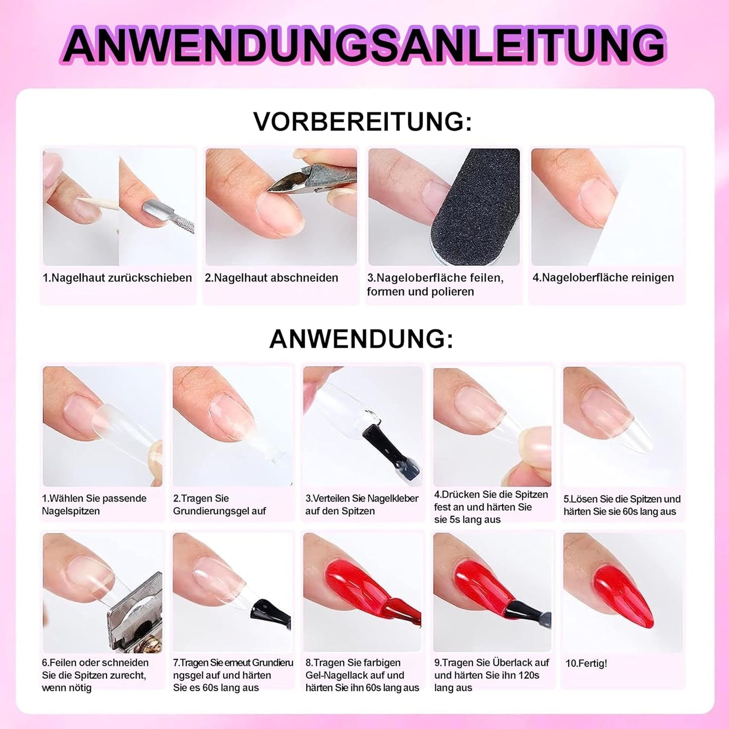 False Nails Set - 240 st Korta fyrkantiga naglar Soft Gel Model Naken Vit Gradient Fake Natural Lime On Fake Nails For Women DIY (Nude Gradient, 240X)