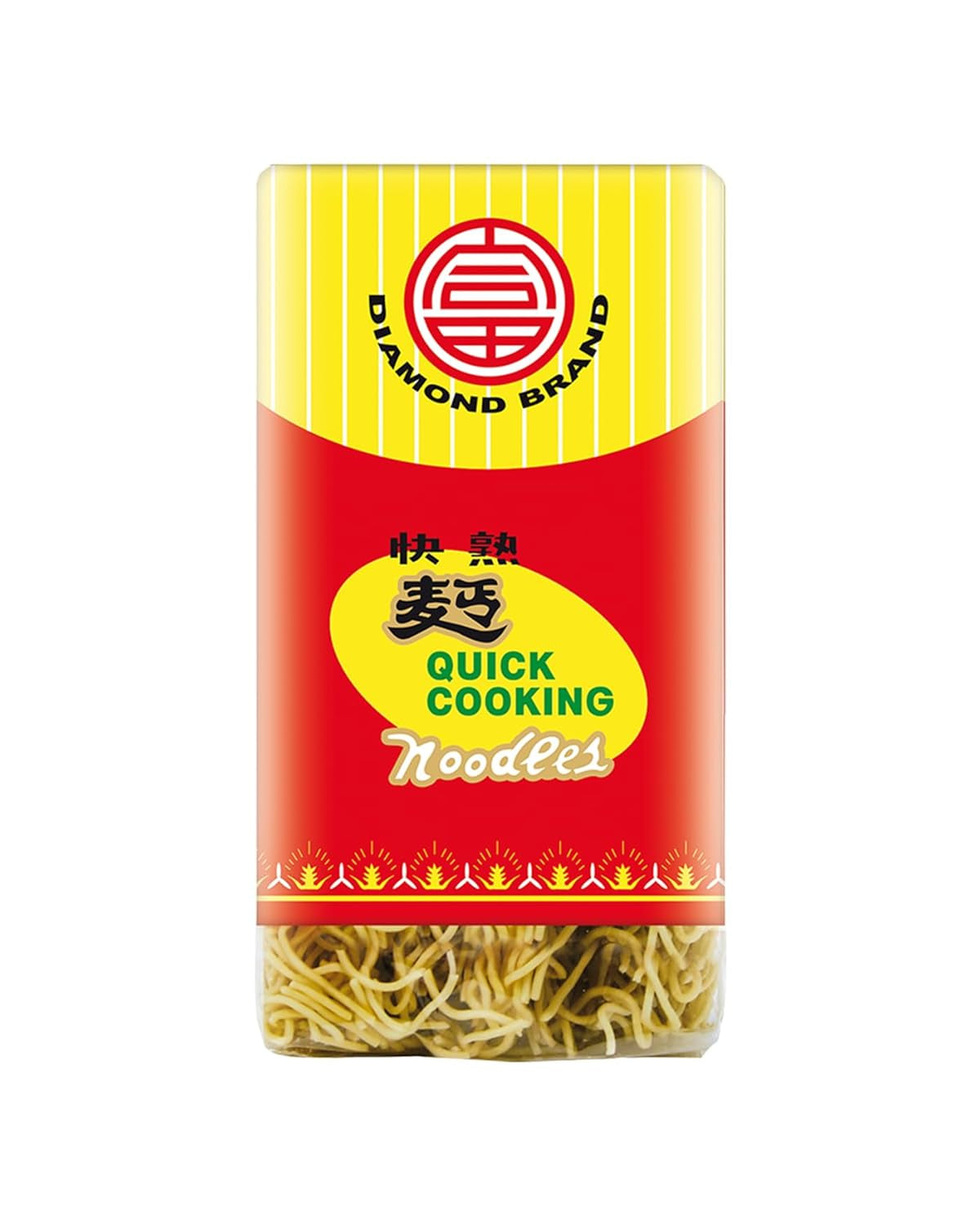 DIAMOND Instant Äggfria nudlar, Instant Vetemjöl Wok Nudlar & Tillbehör - 1 x 500g