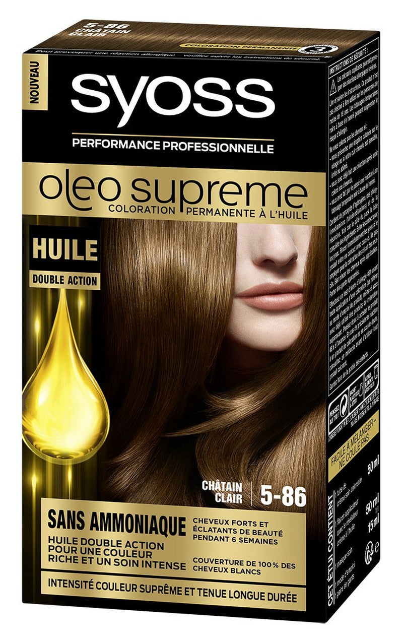 Syoss - Oléo Suprême - Permanent hårfärg - 5-86 Light Chestnut Hårfärgning Naty Shop Standardtitel