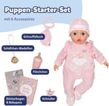 BABY Born Annabell 43 cm - Mjuk docka med 7 elektroniska funktioner och ljud - Lämplig för barn från 3 år och uppåt - Docka inkluderar tillbehör - Kräver batterier